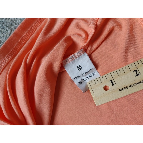 SHEIN Aloha Graphic T-Shirt Orange Size M Short Sleeve Casual Summer Beachwear - Picture 4 of 5